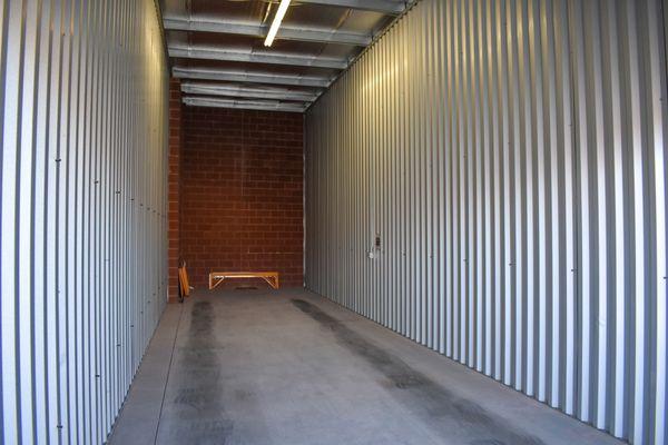 One of our enclosed RV storage units