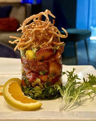 Tuna ceviche tower