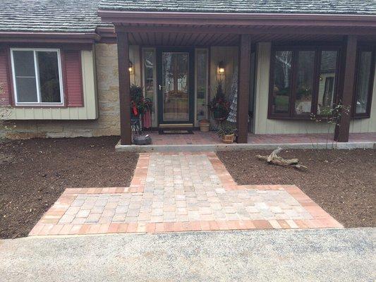 New paver walk