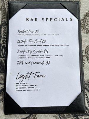 Bar specials