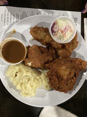 A little bit of chicken fry. Cold beer on a Friday night.