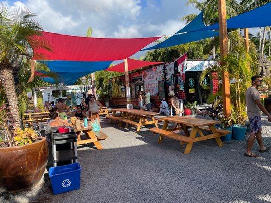 There was plenty of seating amid the trucks and tropical plants. Just a really cool spot to visit.