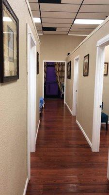 Hallway to massage room