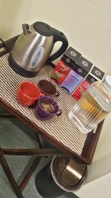 Enjoy a selection of complementary tea & water while you're here.