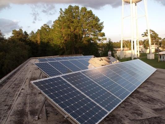 Fire station located in Green Cove Springs, FL 10 Kw solar system installation.