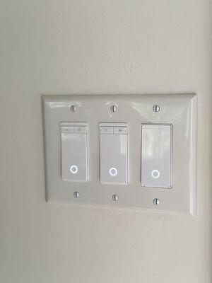 Kasa smart dimmers and single switch