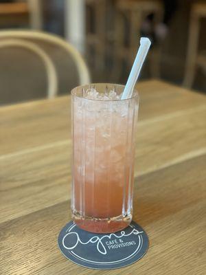 Strawberry rhubarb soda