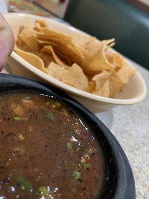 Chips and salsa. Good salsa