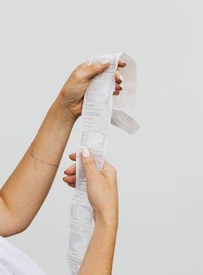 Let us handle all of your bookkeeping and accounting needs so you don't have to worry about receipts like this!