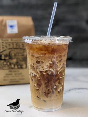 Our iced cold brew with added cream