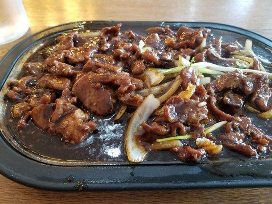 Sizzling lamb