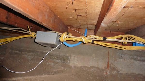 Do you need an inspector to double check your contractor.  All wiring must be supported.