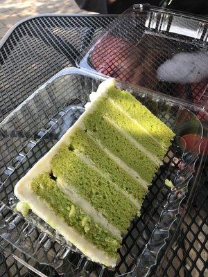 Key lime cake slice!