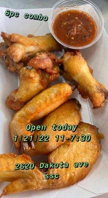 6pc wing combo
$13.91