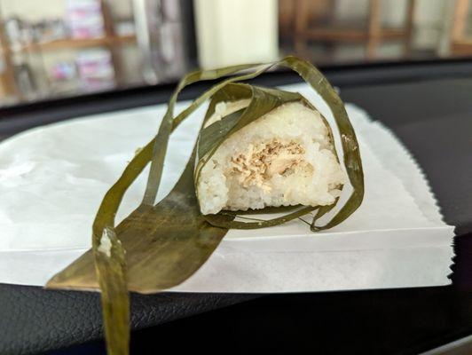 Mochi rice chicken roll filling.  No, it's not a musubi.