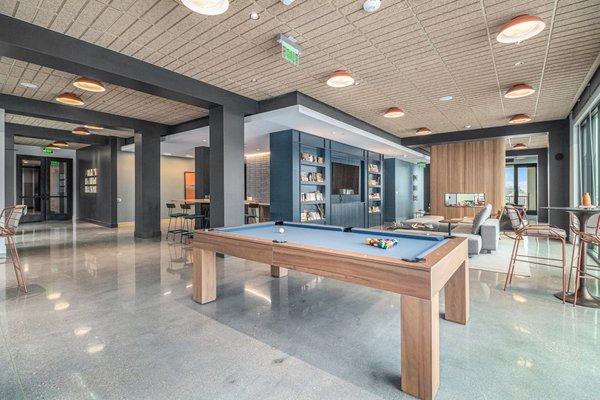 Resident Clubhouse with Pool Table