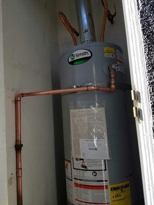 40 gal. water heater installation