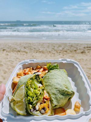 Beach Burrito Sandwich on the Beach