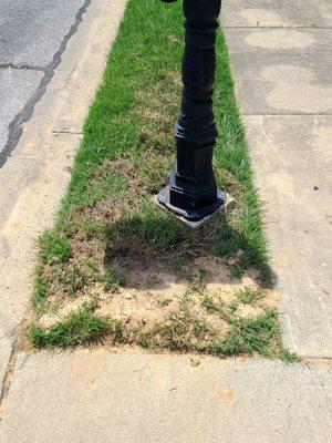 impacted dirt not cleaned up after mailbox  install; posted as part of 1 star review by Bree A.