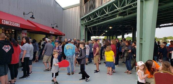 Busy concession stand