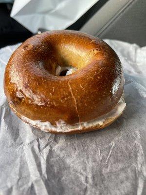 French toast bagel and cream cheese