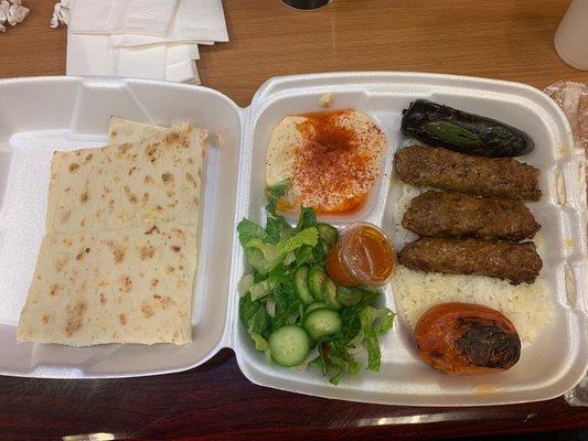 Beef Lula Kabob Plate