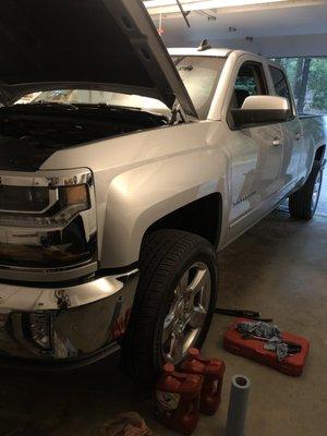 Transmission service on the Silverado!