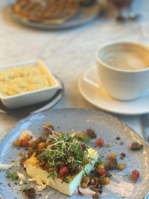 Egg White Frittata with a side of grits