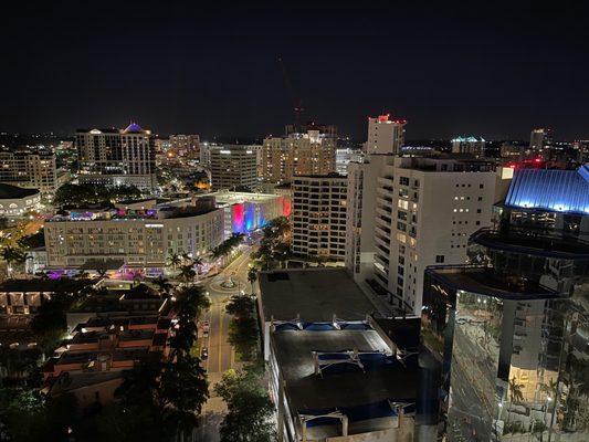 View of Sarasota downtown from the open roof top