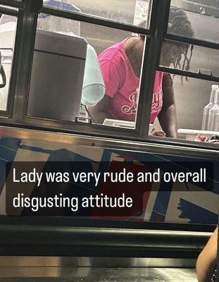 A very rude lady