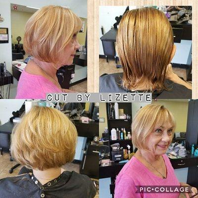 Haircut and style by Lizette