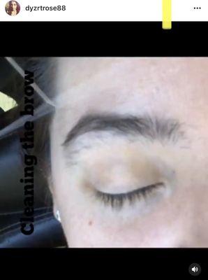 my client ( nikki) has extremely thick beautiful brows. just super cleaned them and enhanced the arch