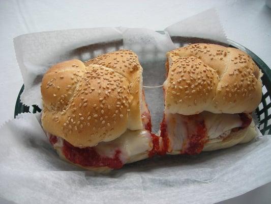 This is a picture of my Son's Chicken parm sub