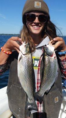 Lake Michigan brown trout in Sheboygan, Wisconsin