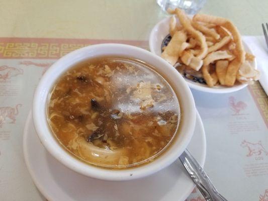 Hot n sour soup at lunch