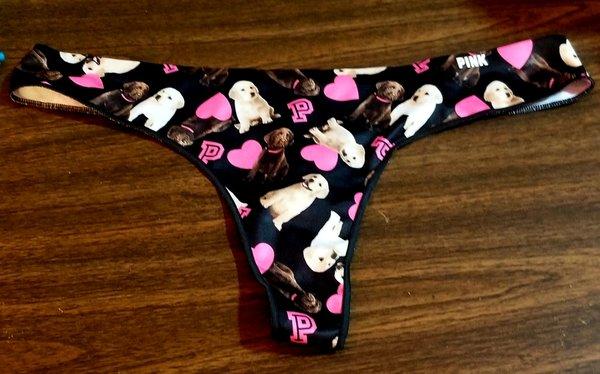 Redeemed my 25% off PINK Birthday Freebie: Puppy Thong undies. Bummer, couldn't redeemed on body lotion sale. Must be full priced item.