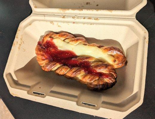 Raspberry cheese danish.