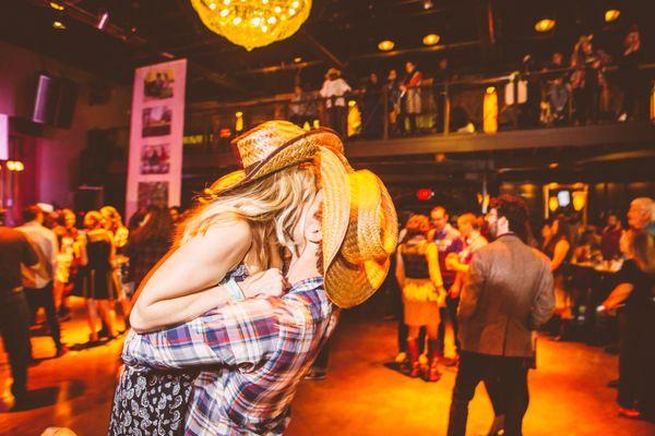 Dancing at Grow Dat's annual  barn dance benefit, the Hootenanny.