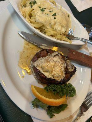 Filet with fettuccine