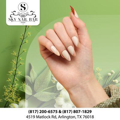 Subtle strokes capturing the essence of spring on fingertips.