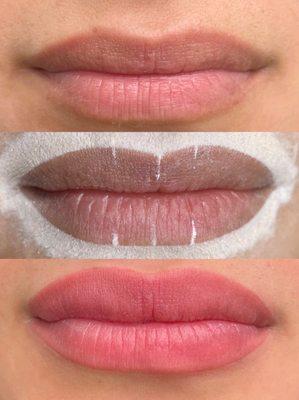 Lip Blushing : Before & After