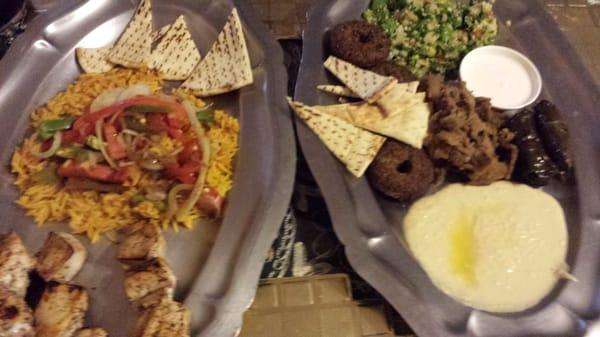 Kabob platter and gyro platter