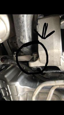 Improperly installed motor mount bolt.  Picture is from dealer who investigated the vibration.