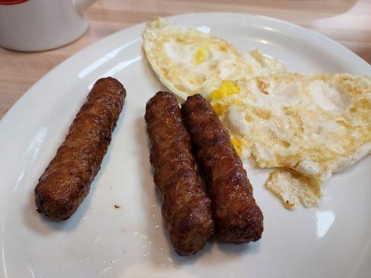 Eggs and Pork sausage links