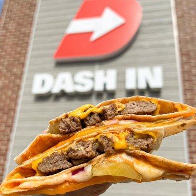 Try the Signature Triple Cheeseburger Stackadilla™ at Dash In