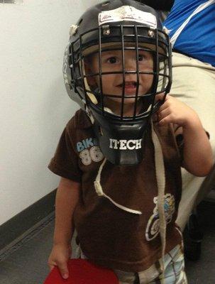 It is never too early to learn how to skate. Meet Grayson. He is only 2 years old but he is on track to be the next goalie for the Chiefs!