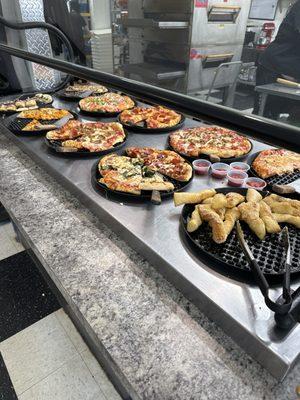 The pizza buffet