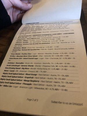 1 page of 3 page menu