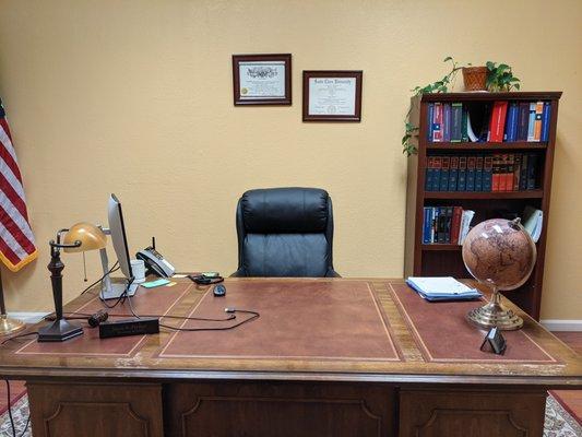 Immigration Attorney Jayro Pizano's desk.