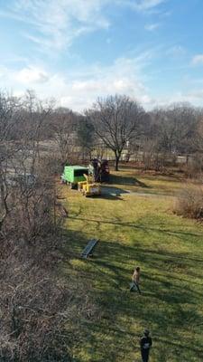 Aerial pic of lot clearance for new construction